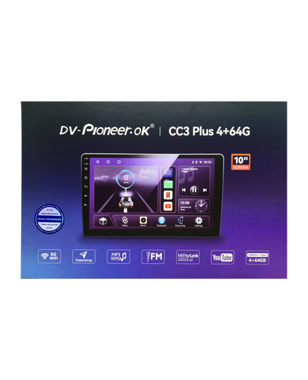 Магнитола android (10 дюймов) Dv-Pioneer CC3 Plus 4/64GB