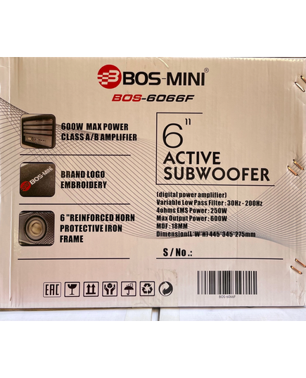 Сабвуфер 6" BOS-MINI BOS-6066F, изображение 2