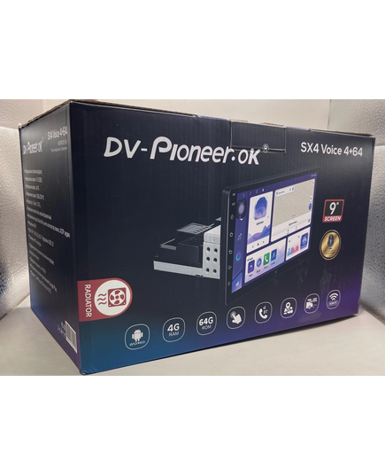 Магнитола (9 дюймов) DV-Pioneer SX4 Voice 4/64GB (с посадкой 1din), изображение 2