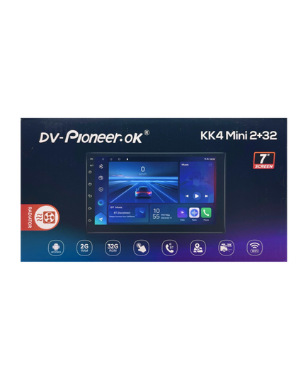 Магнитола android (2din) Dv-Pioneer.OK KK4 Mini 2+32