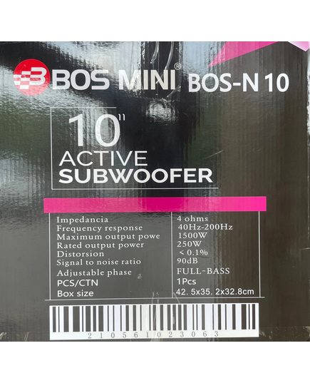 Сабвуфер 10" BOS-MINI BOS-N10, изображение 2