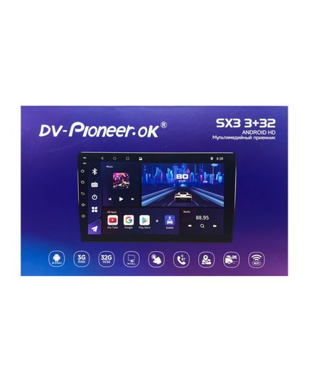 Магнитола (9дюймов) DV-Pioneer.OK SX3 (3/32GB)