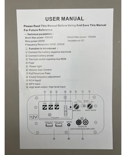 Сабвуфер 8" BOS-MINI BOS-N08, изображение 3