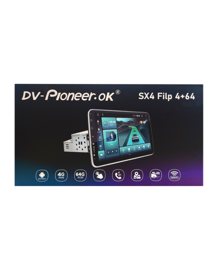 Магнитола (9 дюймов) DV-Pioneer SX4 Filp 4/64GB																														, изображение 2